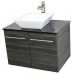 WindBay 36" wall mount floating bathroom vanity sink set. Vanities sink Dark Grey - B0184KEINM